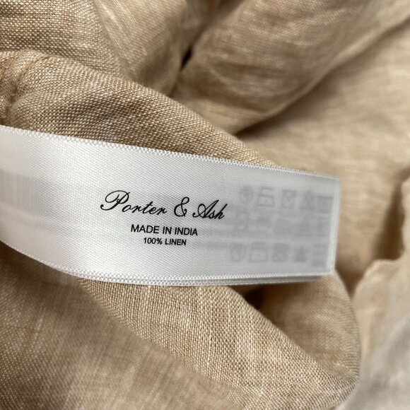 Porten & Ash Women's 100% Linen Long Sleeve Shirt Size XL Beige - Picture 9 of 14